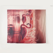 Pink Tone Flamingos Wandteppich (Vorderseite (Horizontal))