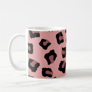 Pink Tone Leopard Nahtloses Muster Kaffeetasse
