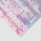 Pink Töne Muster Name personalisiert Seidenpapier (Ausschnitt)