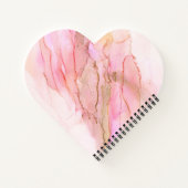 Pink Tones in Clouds of Ink With Gold Notizblock (Rückseite)