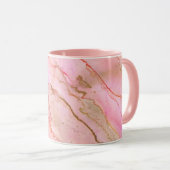 Pink Tones in Clouds of Ink With Gold Tasse (VorderseiteRechts)