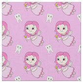 Pink Tooth Fairy Pattern Stoff (Nahaufnahme)