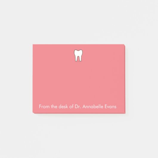 Pink Tooth personalisieren Post-it Klebezettel (Vorderseite)