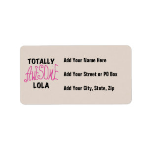 Pink Total Phantastisch Lola T - Shirt und Geschen Adressaufkleber