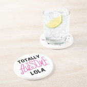 Pink Total Phantastisch Lola T - Shirt und Geschen Getränkeuntersetzer (Seite)