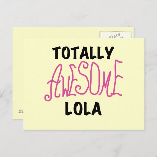 Pink Total Phantastisch Lola T - Shirt und Geschen Postkarte (Vorne/Hinten)