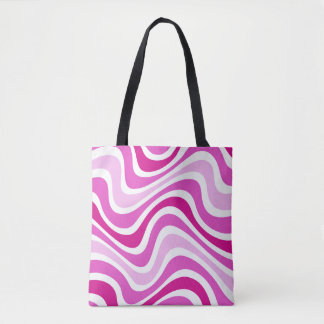 Pink Tote bag abstract pattern Tasche