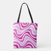 Pink Tote bag abstract pattern Tasche (Rückseite)