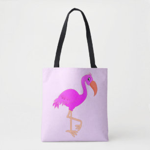 Pink Tote Tasche mit Flamingo