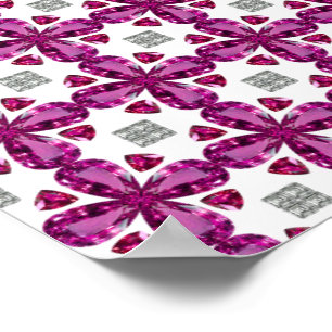 Pink Tourmaline Diamantart, rosa Poster