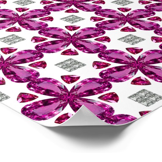 Pink Tourmaline Diamantart, rosa Poster (Ecke)