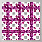 Pink Tourmaline Diamantart, rosa Poster (Vorne)