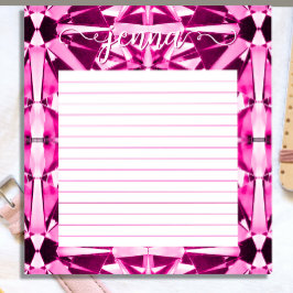 Pink Tourmaline Gemstone Personalisiert Notizblock