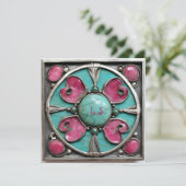 Pink Tourmaline Oktober Geburtstagstone Karte (Stehend Vorderseite)