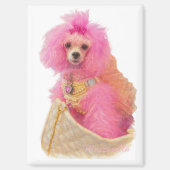 pink toy poodle magnet, pink poodle, refrigerator magnet (Vorderseite)