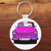 Pink Trabant Car Schlüsselanhänger (Vorderseite)