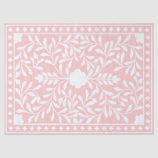 Pink Traditional Bone Inlay Decoupage Paper Seidenpapier (Vorderseite)