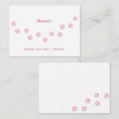 Pink Trail von Cat Paw Print Fun individuell einst Mitteilungskarte (Vorne/Hinten)