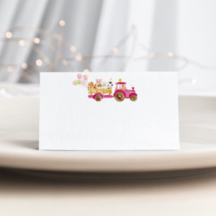 Pink Traktor-Nutztiere Geburtstagsmädchen Platzkar