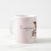 Pink Treasure Chest Shells Kaffeetasse (Vorderseite Links)
