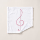 Pink Treble Cleble Badetuch Set (Waschlappen)