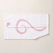 Pink Treble Cleble Badetuch Set (Handtuch)
