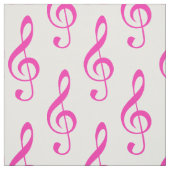Pink Treble Clef Muster Fabric Stoff (Muster)