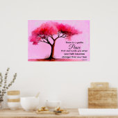 *~* Pink Tree AP81 Ethereal Peace Quote Poster (Küche)
