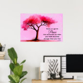 *~* Pink Tree AP81 Ethereal Peace Quote Poster (Heimbüro)