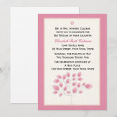 Pink Tree, Bat Mitzvah Einladung (Vorne/Hinten)