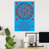 PINK TREE BELLS MANDALA 1 POSTER (Heimbüro)