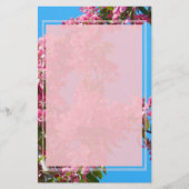 Pink Tree Blossom und Blue Sky Briefpapier (Vorderseite)