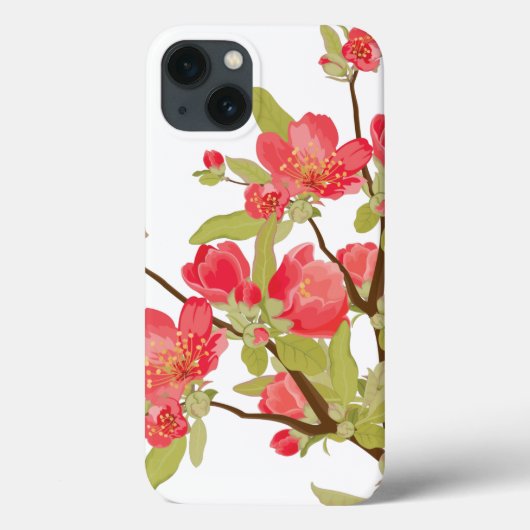 Pink Tree Blossoms iPad Case (Rückseite)