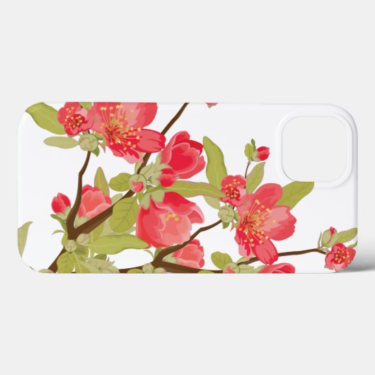 Pink Tree Blossoms iPad Case (Rückseite (Horizontal))