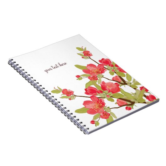 Pink Tree Blossoms Notebook Notizblock (Rechte Seite)