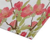 Pink Tree Blüten Glass Cutting Board Schneidebrett (Ecke)