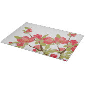 Pink Tree Blüten Glass Cutting Board Schneidebrett (Ecke)