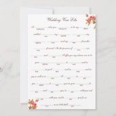 Pink Tree Blüten Hochzeiten von Vows Libs Karten (Rückseite)