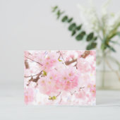 Pink Tree Cherry Blossom Postkarte (Stehend Vorderseite)