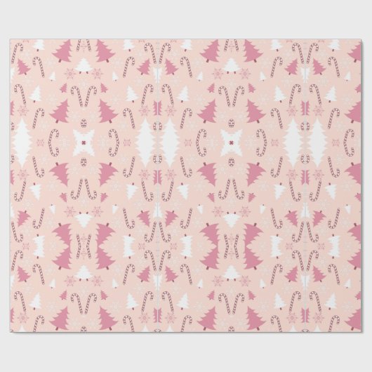 PINK TREE CHRISTMAS GESCHENKPAPIER (Flach)