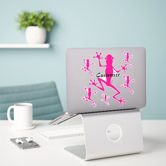 Pink Tree Frog Thunder_Cove Aufkleber (Laptop auf Schreibtisch)