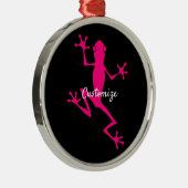 Pink Tree Frog Thunder_Cove Ornament Aus Metall (Rechts)