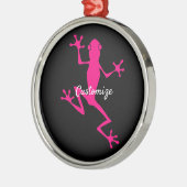 Pink Tree Frog Thunder_Cove Ornament Aus Metall (Links)