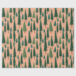 Pink Tree Geschenkpapier, modernes Weihnachtsverpa Geschenkpapier