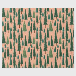 Pink Tree Geschenkpapier, modernes Weihnachtsverpa Geschenkpapier