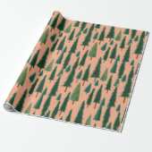 Pink Tree Gift Wrap, Modern Holiday Wrapping Paper Geschenkpapier (Ungerollt)