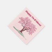 Pink Tree Happy Tu B'shvat Serviette (Ecke)