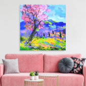 Pink tree in Provence Leinwanddruck (Insitu (Wohnzimmer))
