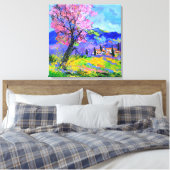 Pink tree in Provence Leinwanddruck (Insitu (Schlafzimmer))