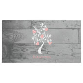 Pink Tree of Hearts Personalisiert Pillow Case Kissenbezug (Vorderseite-Rechts)